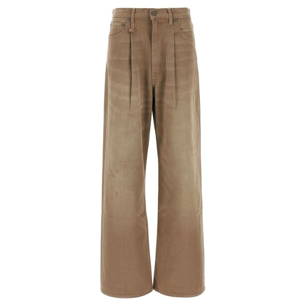 R13 Brown Cotton High-Waisted Women's Jean